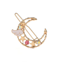 HKM-703315 Moon and Star Colored Diamond Hairpin Collection