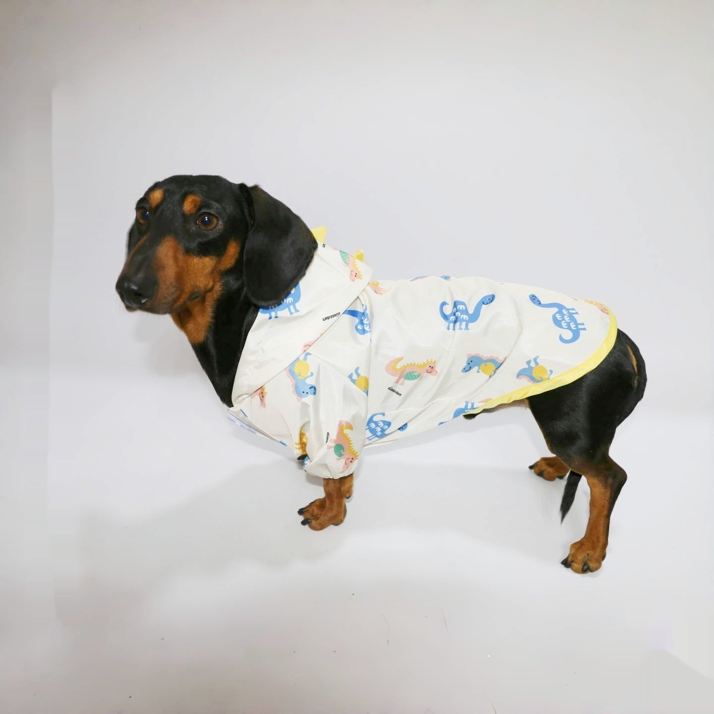 HKM-7033405 Dinosaur Design Splash-Proof Pet Raincoat for Spring and Summer, Multiple Sizes Available