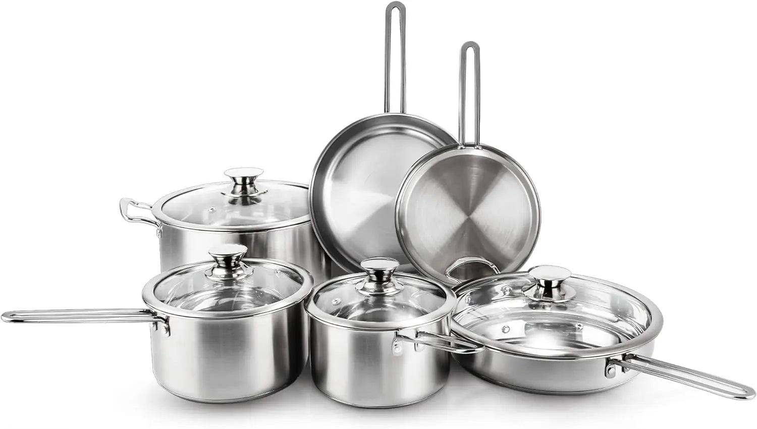 HKM-703443 Stainless Steel Casserole Set - Durable Cookware for Efficient Cooking Pots and Pans
