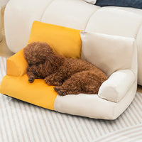 HKM-7034685 Comfortable High Backrest Pet Sofa - Stylish Doghouse Cathouse Mattress in Multiple Colors