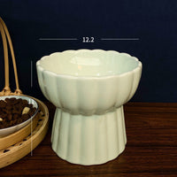 HKM-7034813 Ceramic Pet Bowl with Anti-Overturn Protection and Stylish Petal Shape