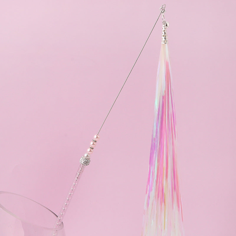 HKM-7035453 Acrylic Cat Stick with Mixed Color Tassels - 46cm Length, 20g
