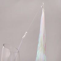 HKM-7035453 Acrylic Cat Stick with Mixed Color Tassels - 46cm Length, 20g