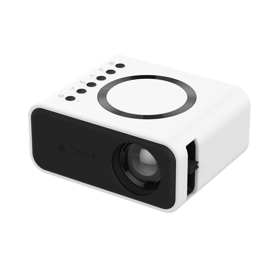 HKM-703571 Compact LED Mini Projector with 1080P Support for Wireless and Wired Streaming on Android and iOS Devices