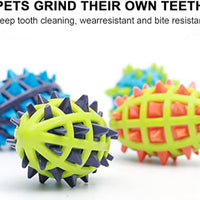 HKM-7036093 Indestructible Dog Teether Ball with Dental Cleaning Texture for Interactive Play