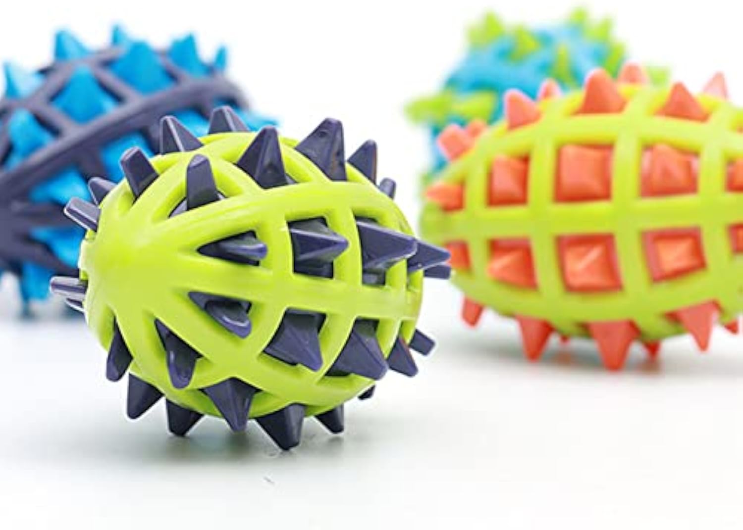 HKM-7036093 Indestructible Dog Teether Ball with Dental Cleaning Texture for Interactive Play