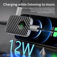 HKM-703635 8-Pin Audio Aux Splitter Adapter for iPhone - 2-in-1 Headphone Jack with Luminous USB Cable