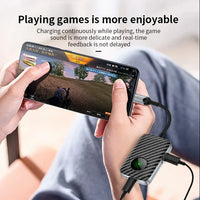 HKM-703635 8-Pin Audio Aux Splitter Adapter for iPhone - 2-in-1 Headphone Jack with Luminous USB Cable
