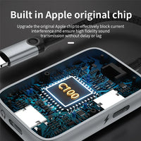 HKM-703635 8-Pin Audio Aux Splitter Adapter for iPhone - 2-in-1 Headphone Jack with Luminous USB Cable
