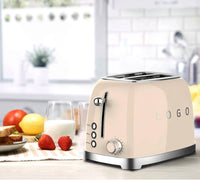 HKM-703635 Electric Retro Toaster for 2 Slices with 1-6 Level Bread Baking Function