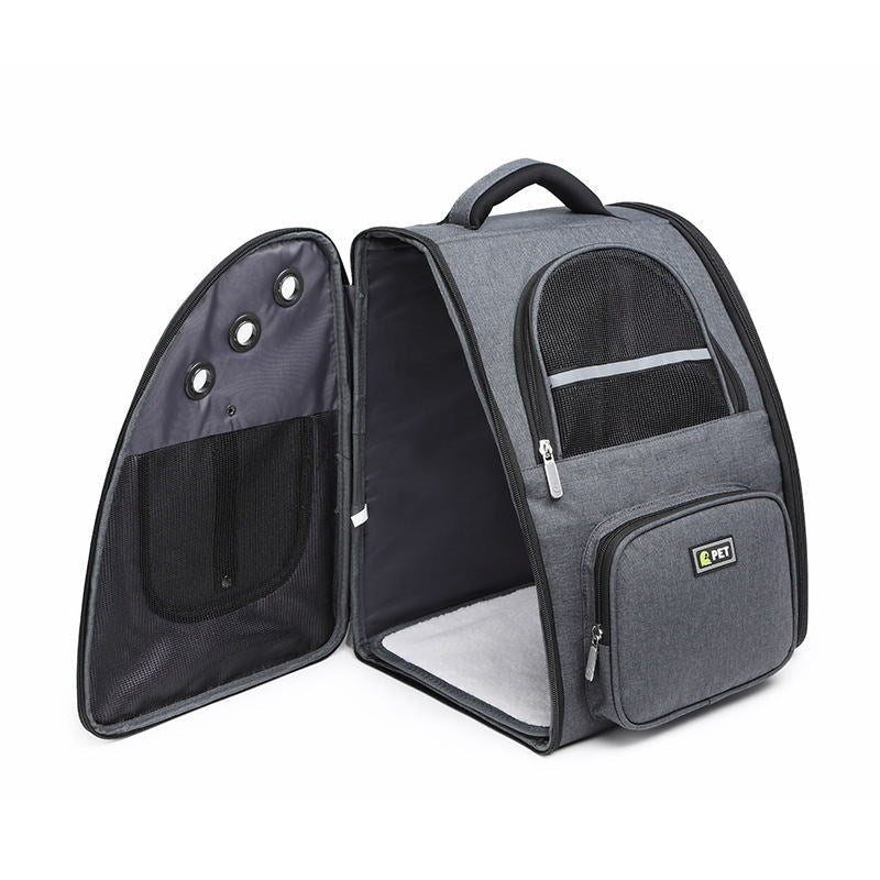 HKM-7036861 Pet Carrier Backpack for Small Pets - Cation and DTY Material, Medium Hardness, 43x41x10 cm