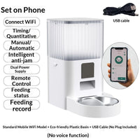 HKM-7038397 Smart Remote Pet Feeder with Schedule, Monitoring, and Voice Control Options