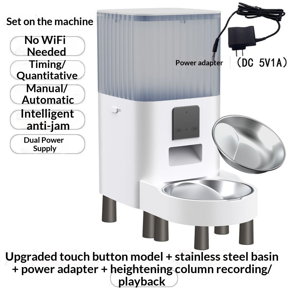 HKM-7038397 Smart Remote Pet Feeder with Schedule, Monitoring, and Voice Control Options