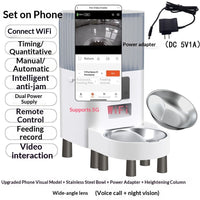HKM-7038397 Smart Remote Pet Feeder with Schedule, Monitoring, and Voice Control Options