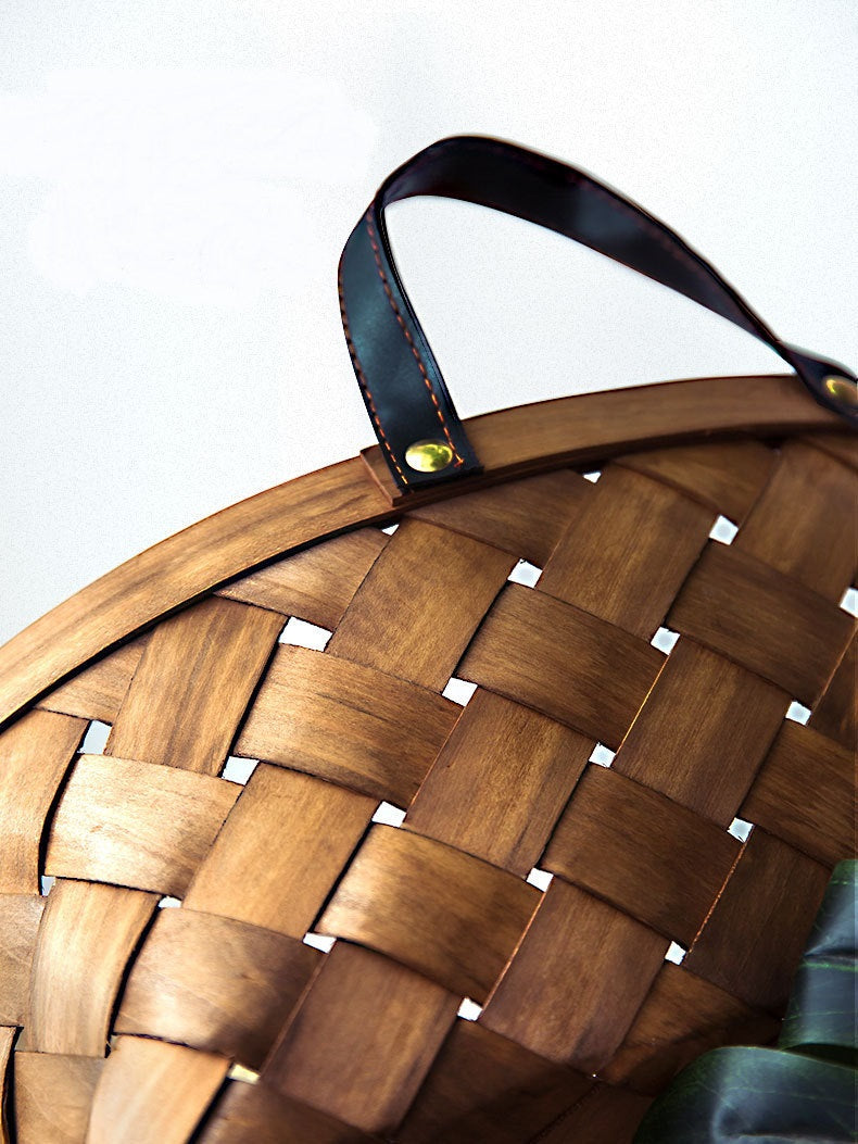 HKM-7038653 Bamboo Rattan Cat Bed House - Hand-Woven Pet Nest with High Resilience Cushion