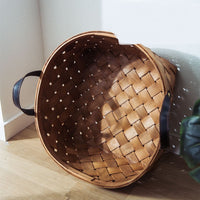 HKM-7038653 Bamboo Rattan Cat Bed House - Hand-Woven Pet Nest with High Resilience Cushion