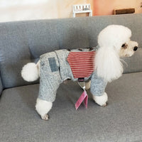 HKM-7039037 Thick Cotton Four-Legged Winter Clothing for Small Dogs