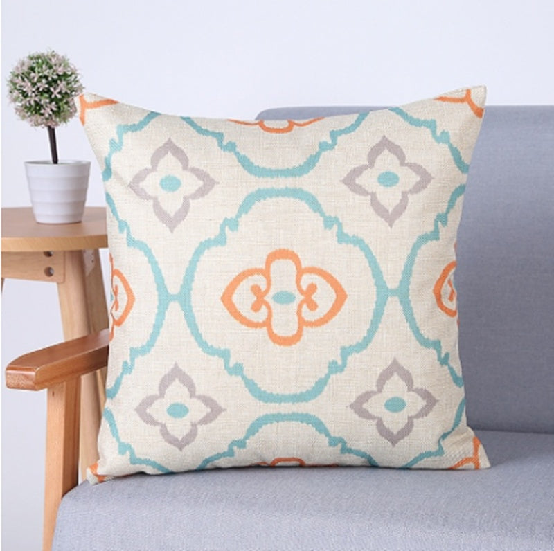 HKM-703955 Geometric Linen Cotton Cushion Cover for Sofa