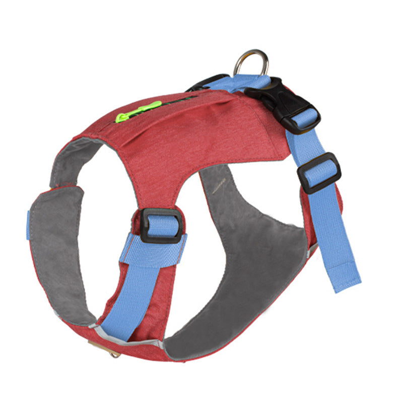 HKM-7040189 Lightweight Dog Travel Chest Strap with Zipper Pocket in Multiple Colors