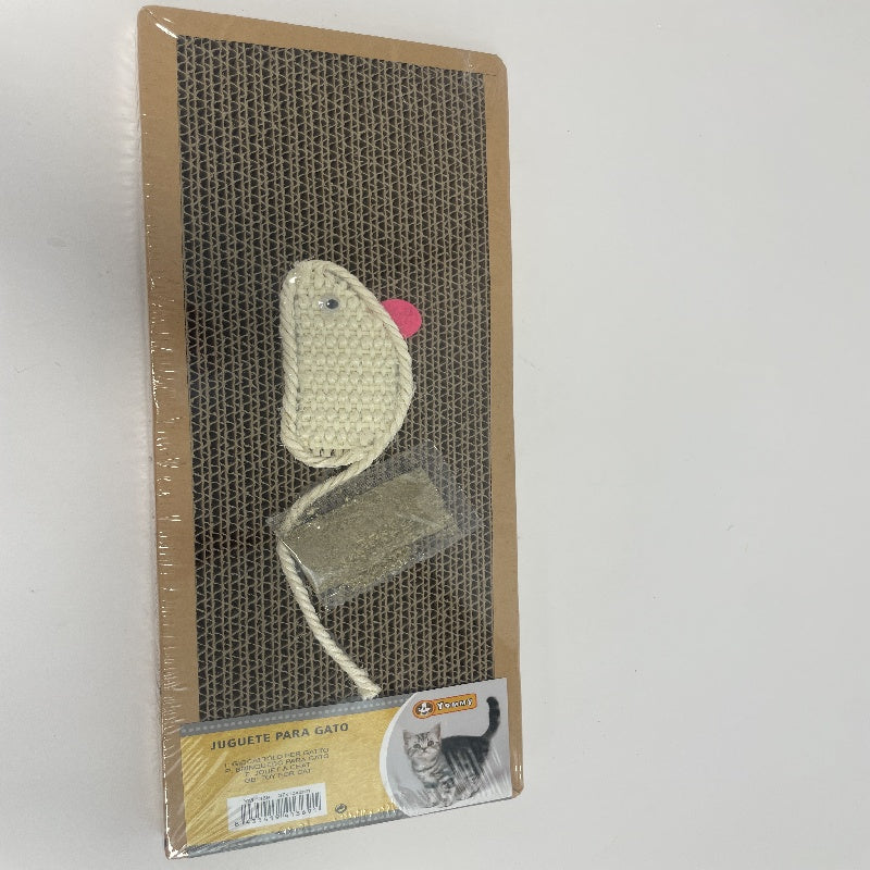 HKM-7040573 Durable Cat Scratching Post with Natural Sisal and Plush Base