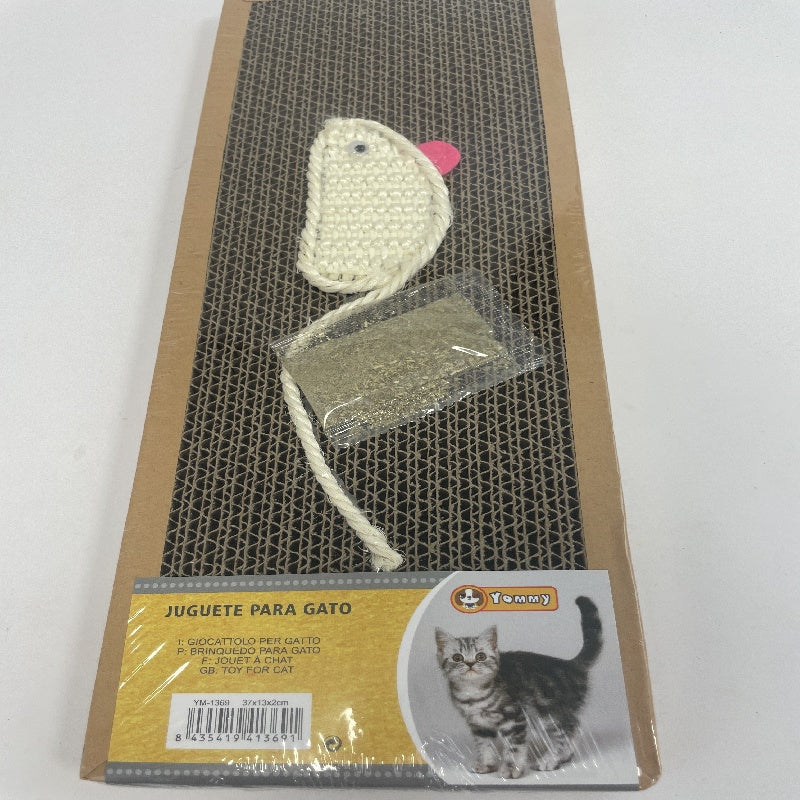 HKM-7040573 Durable Cat Scratching Post with Natural Sisal and Plush Base