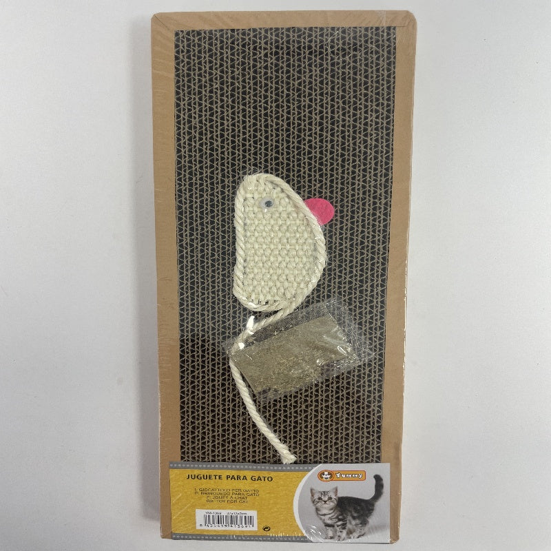 HKM-7040573 Durable Cat Scratching Post with Natural Sisal and Plush Base