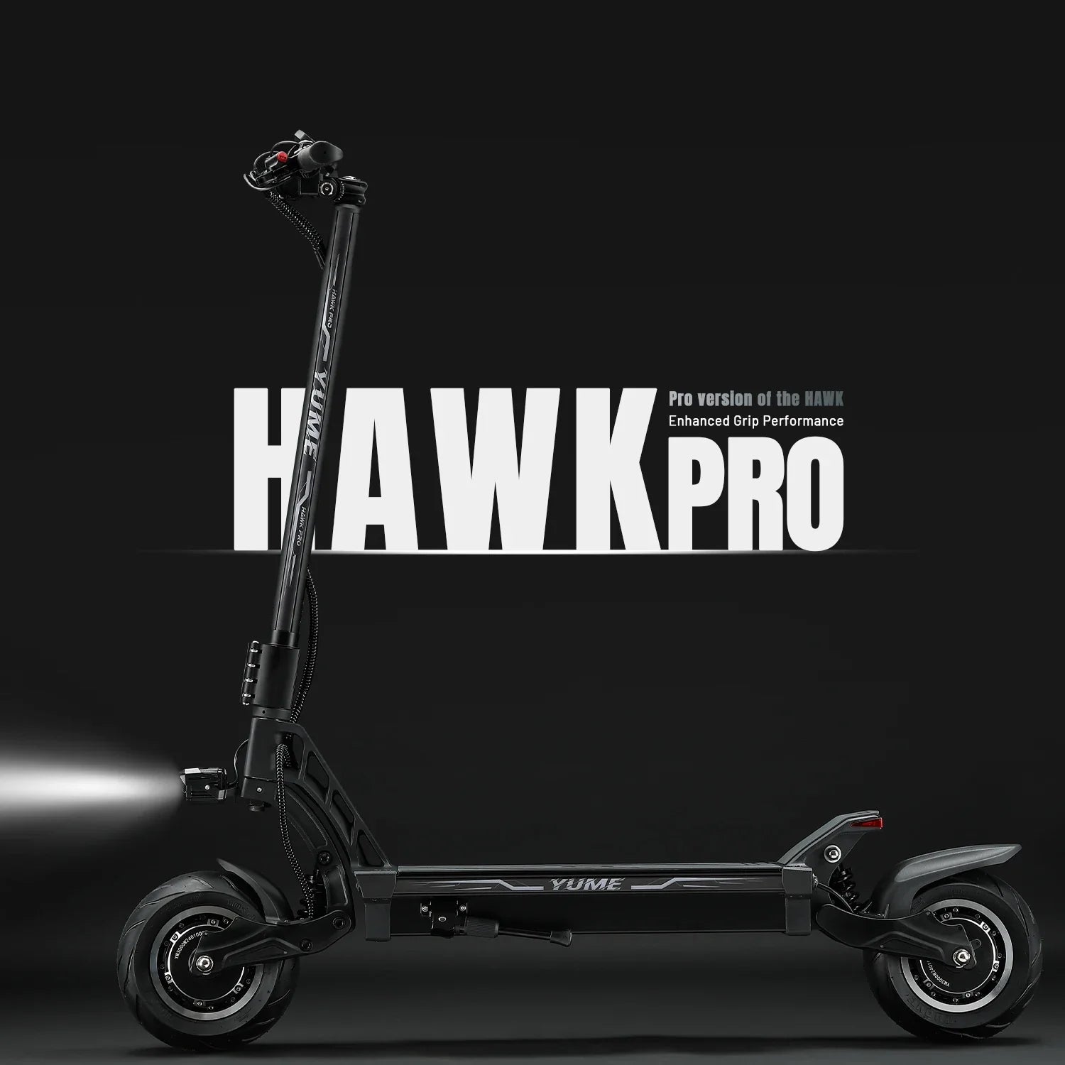 HKM-704083 YUME HAWK Pro 60V Foldable Electric Two-Wheel Scooter 250W Brushless Motor, 96km Range, Full Suspension, Waterproof