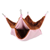 HKM-7041981 Cozy Plush Cloth Hamster Nest with Metal Buckles for Small Pets - Two Sizes Available