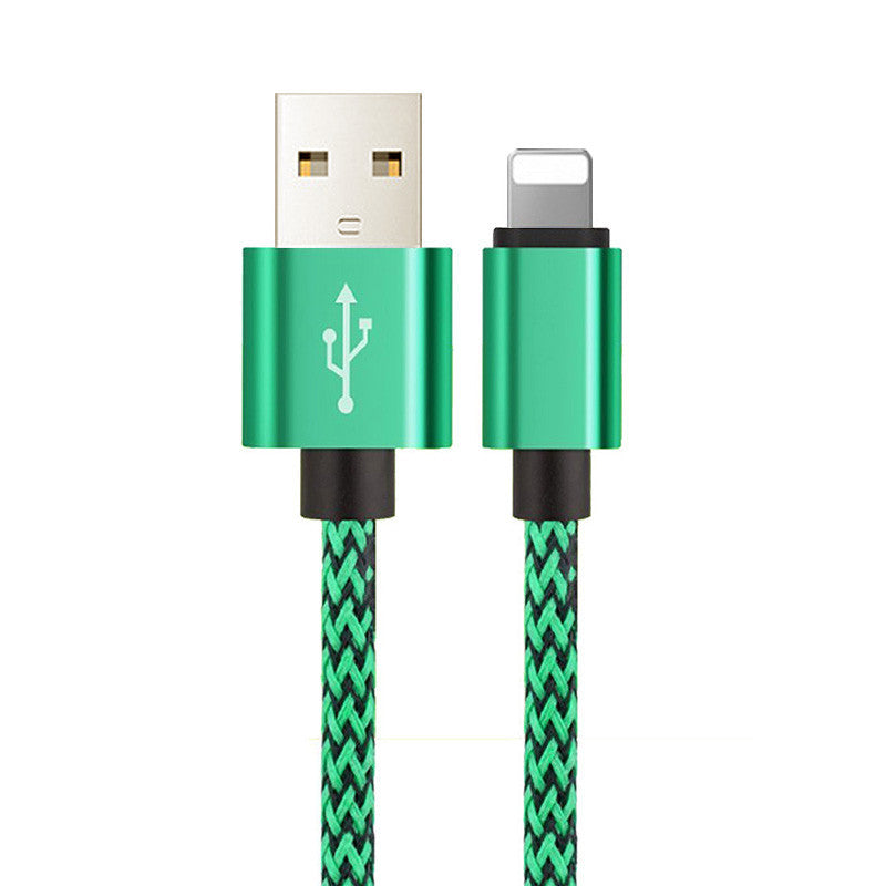 HKM-704275 Hemp Rope Braided Fast Charging Cable for Apple Devices - 1m Length, 8PIN Interface