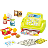 HKM-704403 Educational Battery Operated Cash Register Toy with Microphone for Kids Ages 2-7