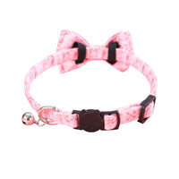 HKM-704403 Rainbow Heart Pattern Cat and Dog Leash with Bow Tie - Adjustable Collar, Red and Pink Hearts, 20-32cm