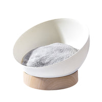 HKM-7044413 Multifunctional Cat Egg Shell Nest with Turntable ¨C Plastic Design, White Wood Grain Base