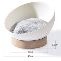 HKM-7044413 Multifunctional Cat Egg Shell Nest with Turntable ¨C Plastic Design, White Wood Grain Base