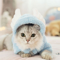 HKM-7044541 Adorable Cotton Cat Clothes for Kittens ¨C Cute Pink Rabbit, Brown Bear, Tsundere Mini, Angel Wings Styles