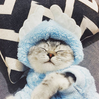 HKM-7044541 Adorable Cotton Cat Clothes for Kittens ¨C Cute Pink Rabbit, Brown Bear, Tsundere Mini, Angel Wings Styles