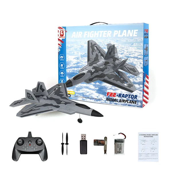 HKM-704531 Electric Remote Control EPP Foam Fighter Glider Airplane - Ready-to-Fly Model for Outdoor Fun