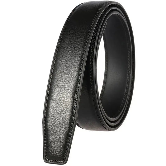 HKM-704595 Men's Custom Leather Belt with Automatic Buckle - Stylish and Adjustable Leather Strap