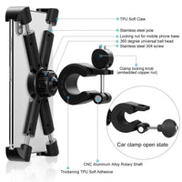 HKM-704595 Universal Motorcycle and Bicycle Mobile Phone Holder - Adjustable Bracket for Outdoor Use