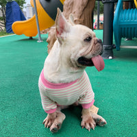 HKM-7046717 Striped Cotton T-Shirt for Small Dogs and Cats in Casual Style, Available in Various Colors and Sizes