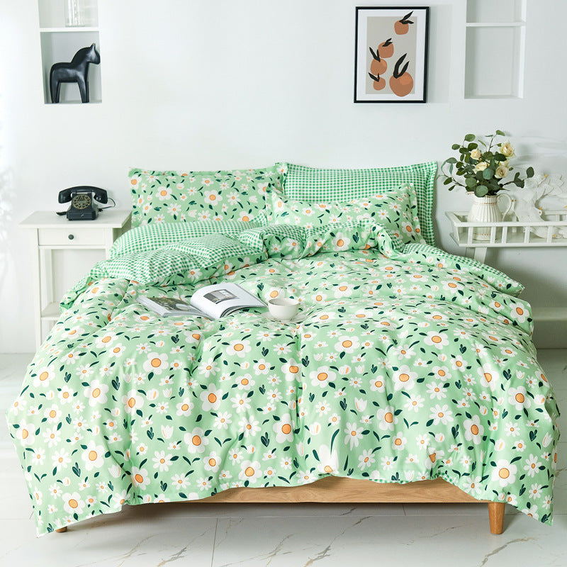 HKM-704723 Solid Color Imitation Cotton Bedding Set - Available in Various Sizes