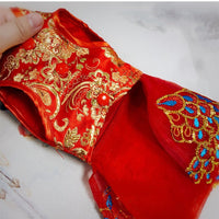 HKM-7047741 Traditional Chinese Style Dog Cheongsam - Wanfeng Tang Suit for Small Breeds