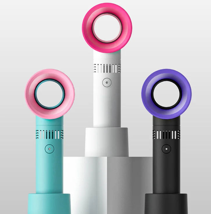 HKM-704915 Portable Rechargeable Leafless USB Bladeless Mini Handheld Fan for Cooling and Air Circulation