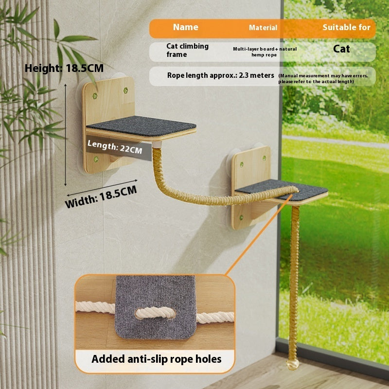HKM-7049405 Sisal Cat Scratching Space Capsule with Sucker Lanyard and Scratch Columns
