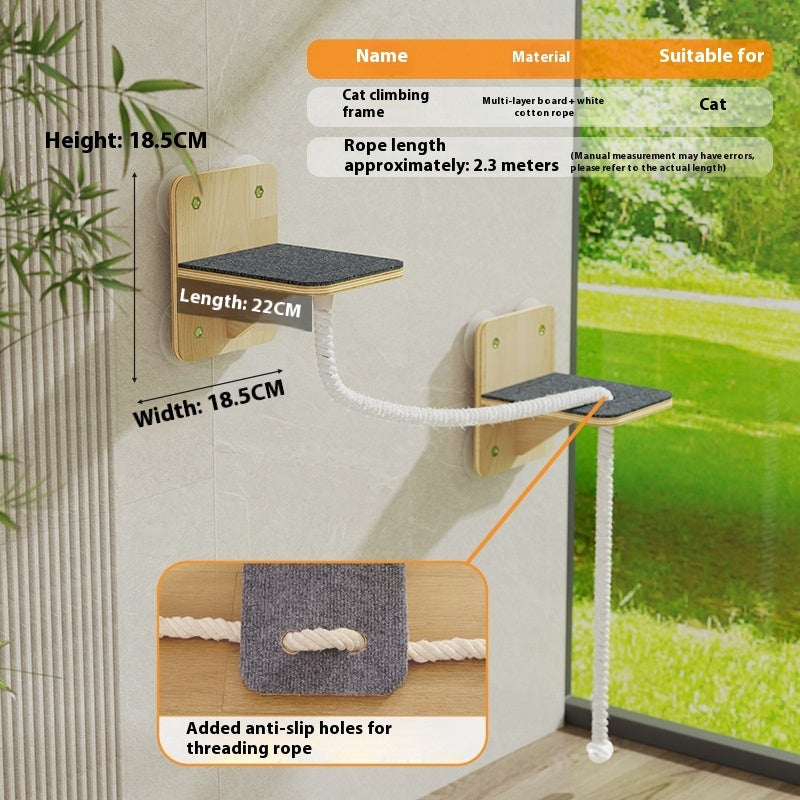 HKM-7049405 Sisal Cat Scratching Space Capsule with Sucker Lanyard and Scratch Columns