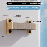 HKM-7049405 Sisal Cat Scratching Space Capsule with Sucker Lanyard and Scratch Columns
