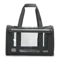 HKM-7049789 Foldable Transparent Pet Carrier Bag for Cats and Dogs, Breathable Oxford Cloth, Medium Soft Design