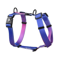 HKM-7049917 Gradient Color Pet Chest Straps - Polyester in Purple, Blue Sea, Neon, Green Mountains, Sizes S, M, L