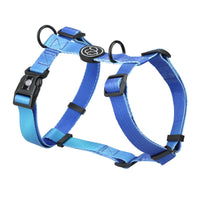 HKM-7049917 Gradient Color Pet Chest Straps - Polyester in Purple, Blue Sea, Neon, Green Mountains, Sizes S, M, L