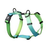 HKM-7049917 Gradient Color Pet Chest Straps - Polyester in Purple, Blue Sea, Neon, Green Mountains, Sizes S, M, L