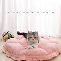 HKM-7050173 Cozy Pomeranian Pet Sleeping Pad with Floral Design ¨C Soft Nest for Cats and Small Dogs, 55cm & 65cm Sizes